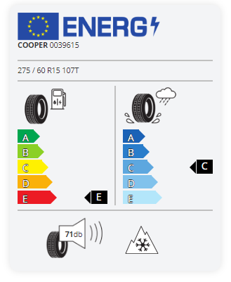 Cooper Cobra G/T 275/60 R15 107T