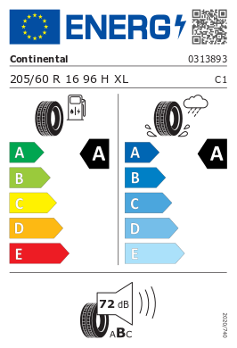 
                      
                        Continental EcoContact 7 S 205/60 R16 96H
                      
                    