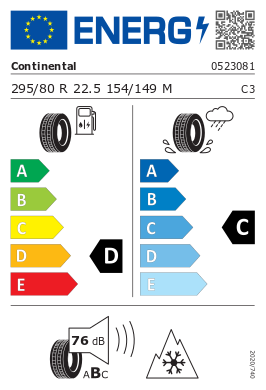 
                      
                        Continental HDW2 Scandinavia 275/70 R22.5 148M
                      
                    