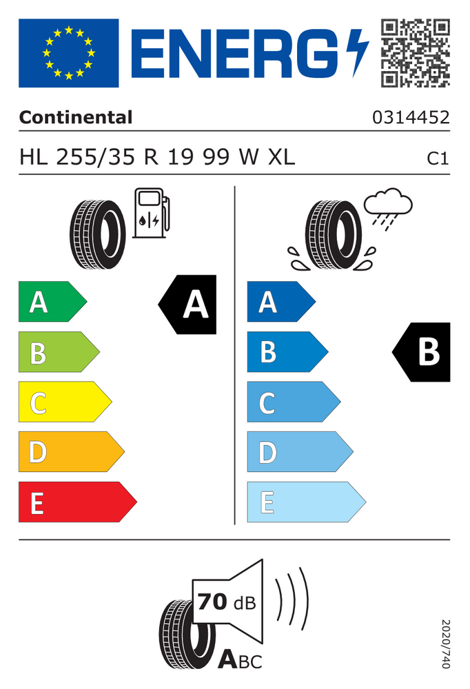 
                      
                        Continental EcoContact 7 EVc FR XL MO 255/35 R19 99W
                      
                    