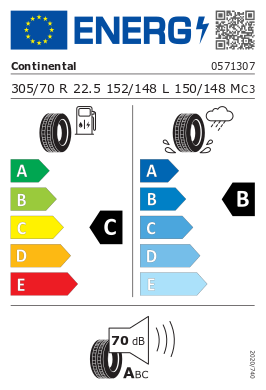 
                      
                        Continental HSR1 305/70 R22.5 152L
                      
                    