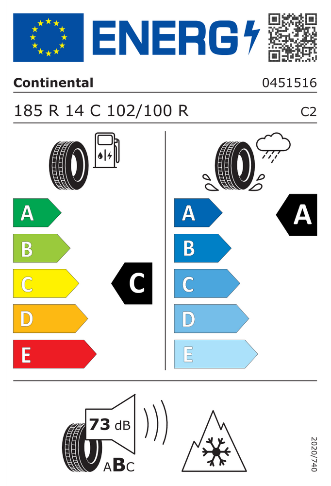 
                      
                        Continental VanContact 4Season 185/82 R14C 102R
                      
                    