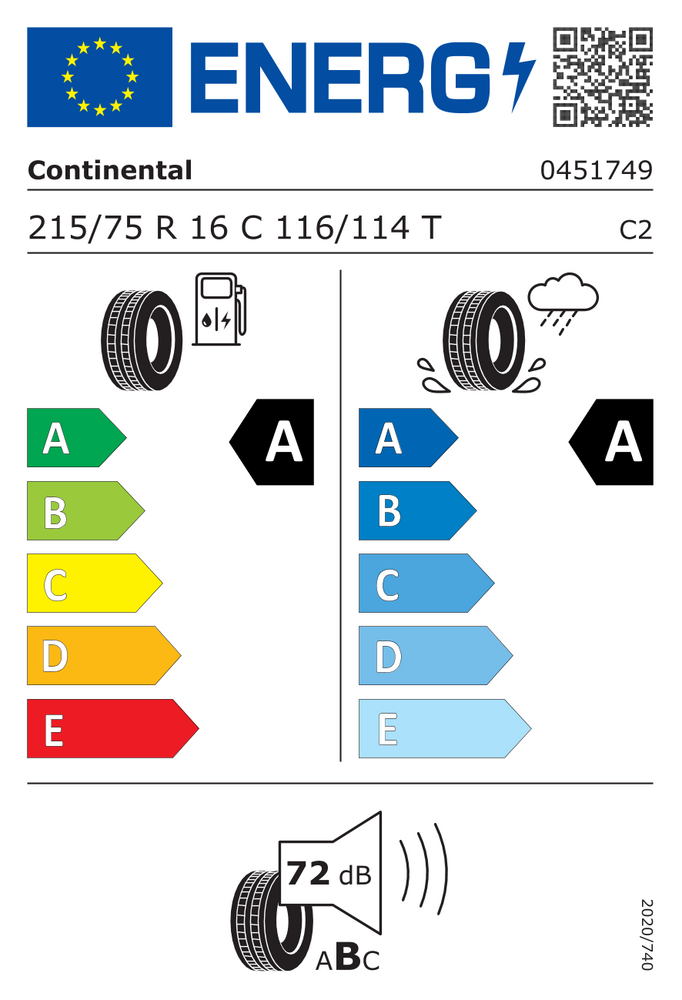 
                      
                        Continental VanContact Eco EVc 10PR 215/75 R16C 116T
                      
                    