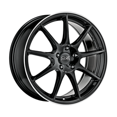 OZ Veloce GT Gloss Black+Diamond Lip+Silver Lettering