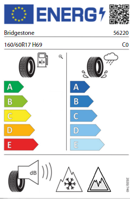 
                      
                        Bridgestone AX 41S R 160/60 R17 69H
                      
                    